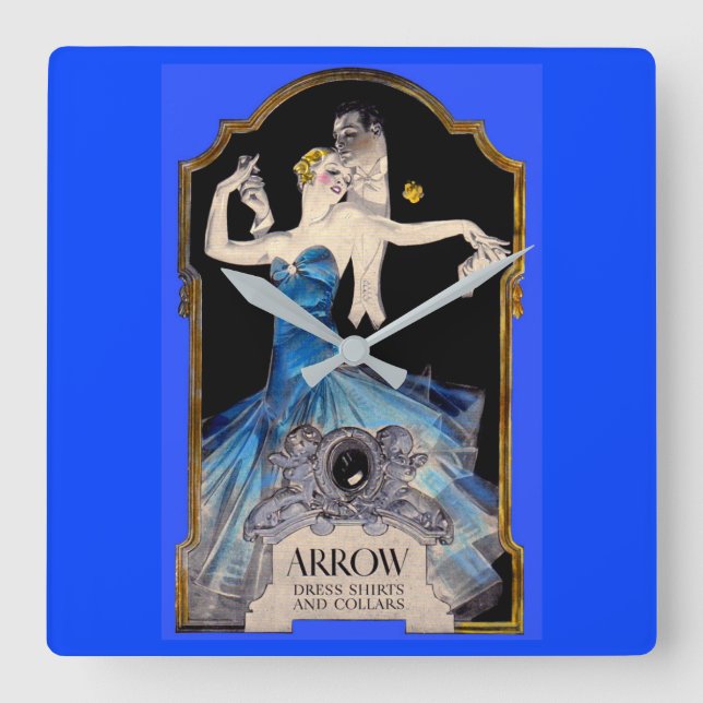 1920-talets Leyendecker Arrow-shirt och nr 1 Fyrkantig Klocka (Framsida)