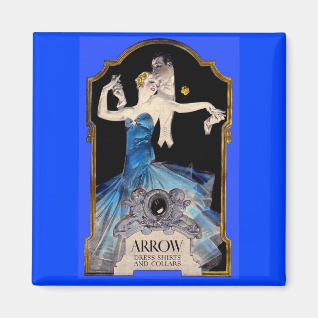 1920-talets Leyendecker Arrow-shirt och nr 1 Magnet (Framsidan)