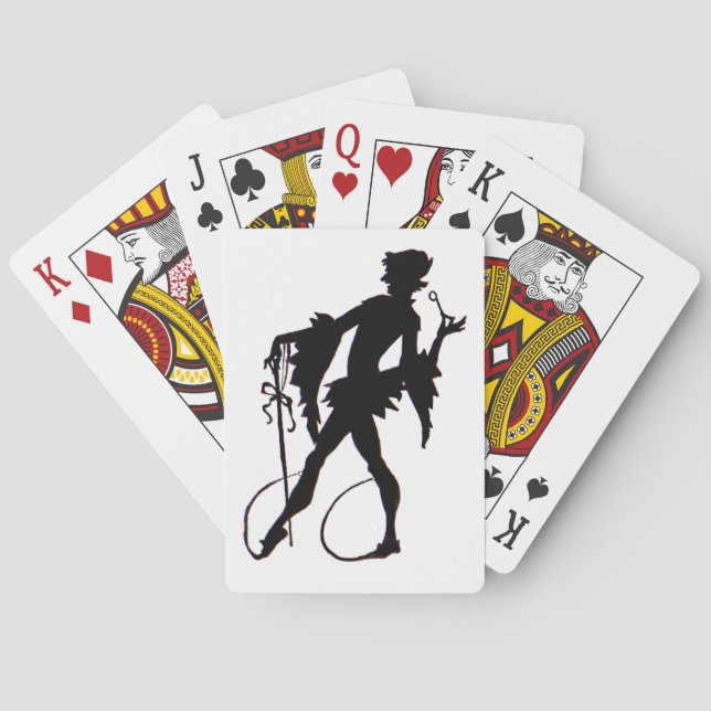 1920-talets magicianska silhuett spelkort (Baksidan)