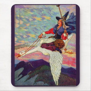 1920-talets Mor Goose rider sin gigantiska gåva Musmatta