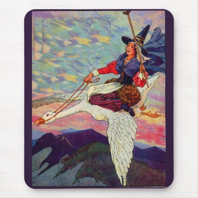 1920-talets Mor Goose rider sin gigantiska gåva Musmatta (Framsidan)