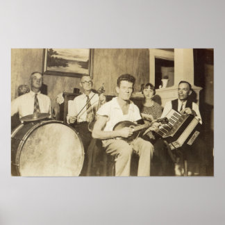 1920-talets musikband Poster vintage