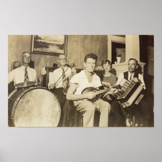1920-talets musikband Poster vintage (Framsidan)