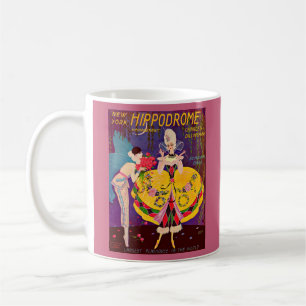 1920-talets New York Hippodrome-program täcker Kaffemugg