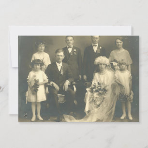 1920-talets PHOTO-INVITATIONREAL BRÖLLOP 1920 Inbjudningar