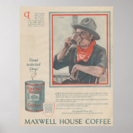 1920-talets reklam för kaffe poster