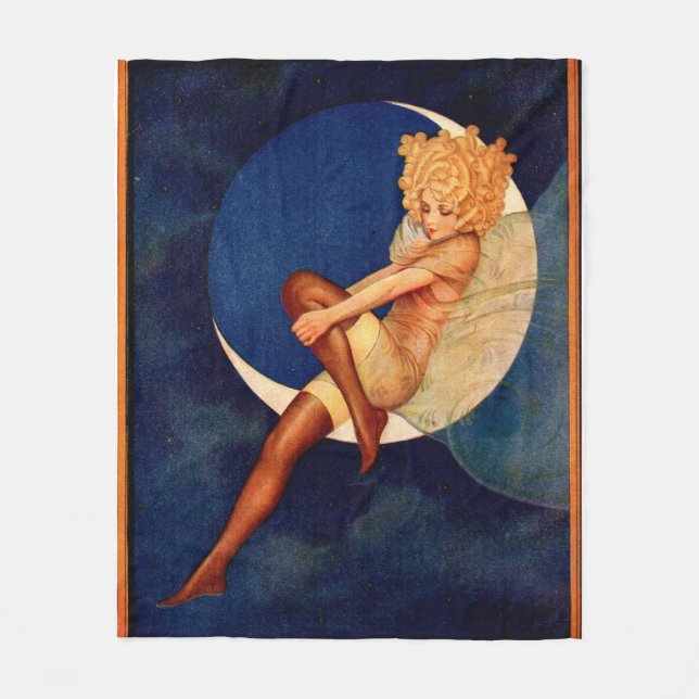 1920-talets reklamaffisch för strumpbyxor vacker k fleecefilt (Framsidan)