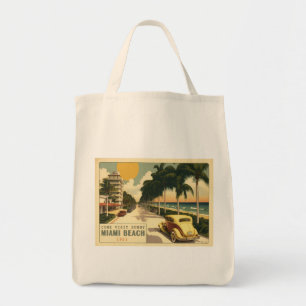 1920-talets Retro Miami Beach Ocean Drive Postcard Tygkasse