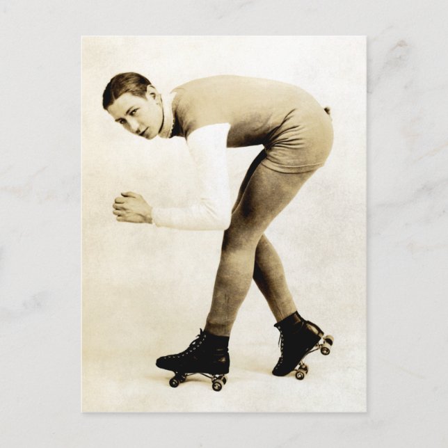 1920-talets Skater för rullhjul Vykort (Framsida)
