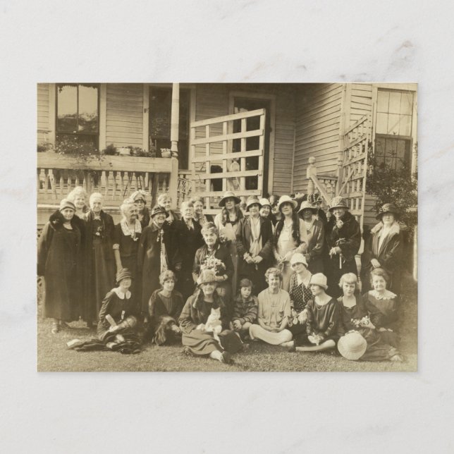 1920-talets stora kvinnogrupp Foto Vykort (Framsida)