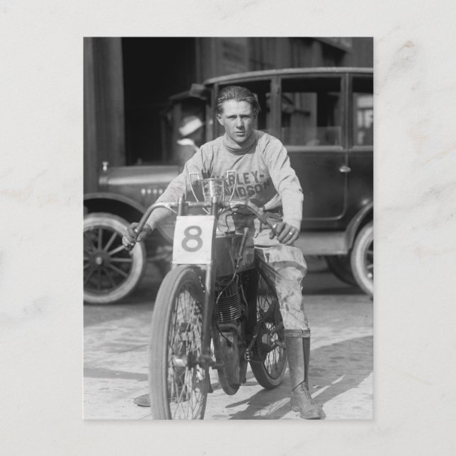 1920-talets Tävla motorcykel Vykort (Framsida)