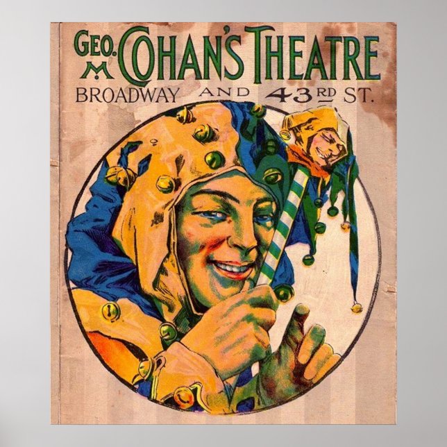 1920-talets teaterleksaksförsäkring för Cohan Poster (Framsidan)