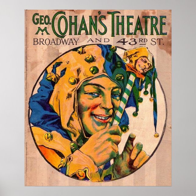 1920-talets teaterleksaksförsäkring för Cohan Poster (Framsidan)