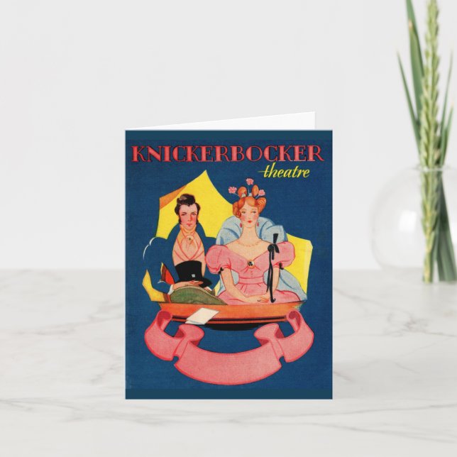 1920-talets teatertäcke för Knickerbocker Anteckningskort (Framsida)