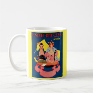 1920-talets teatertäcke för Knickerbocker Kaffemugg