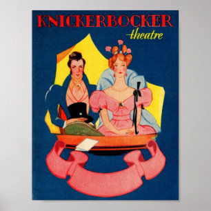 1920-talets teatertäcke för Knickerbocker Poster