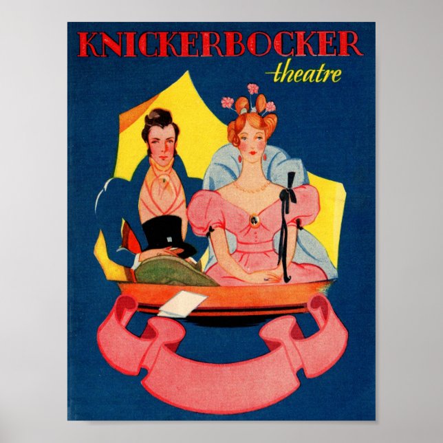 1920-talets teatertäcke för Knickerbocker Poster (Framsidan)