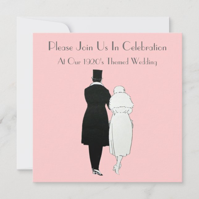 1920-talets Theckes bröllopsinbjudningar Inbjudningar (Framsida)