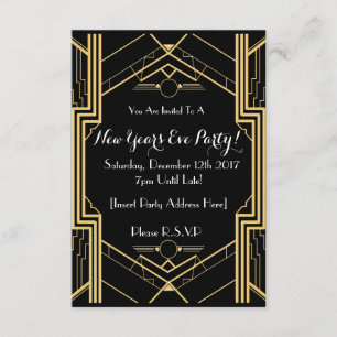 1920-talets ThOR NYE Party-inbjudan Inbjudningar