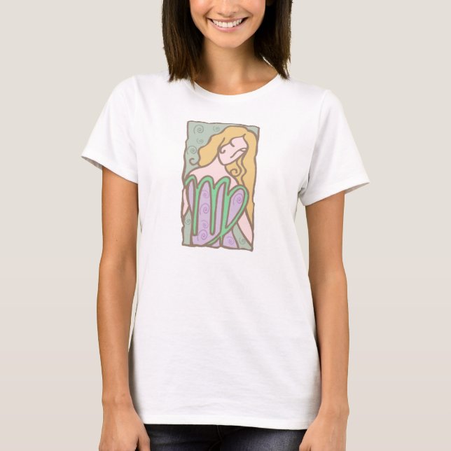 1920-talets Våg-kvinna i lavender Tee Shirt (Framsida)