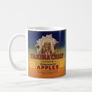 1920-talets Yakima-etikett för överavdunstade äppl Kaffemugg