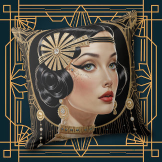1920-tals Cocktail Elegans Flapper Flicka Kastkudd Kudde