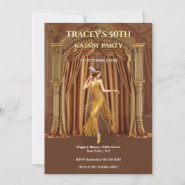 1920-tals Gatsby 50-års födelsedagsinbjudan Inbjudningar