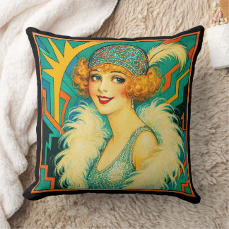 1920-tals stil Nell Brinkley flapper kast Kudde