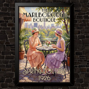 1920-tals Vintage Mode Reklam Poster