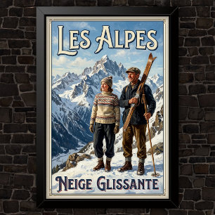 1920-tals Vintage Mode Reklam Poster