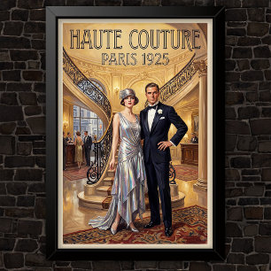 1920-tals Vintage Mode Reklam Poster