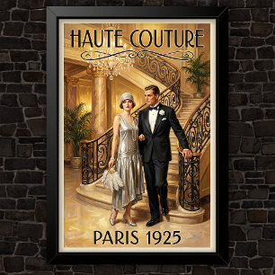 1920-tals Vintage Mode Reklam Poster