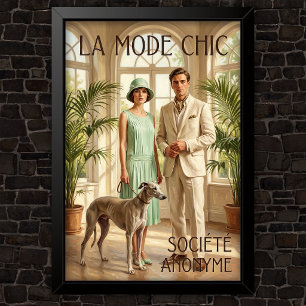 1920-tals Vintage Mode Reklam Poster
