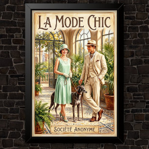 1920-tals Vintage Mode Reklam Poster