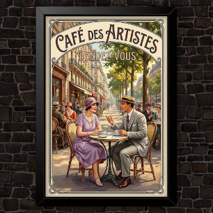 1920-tals Vintage Mode Reklam Poster