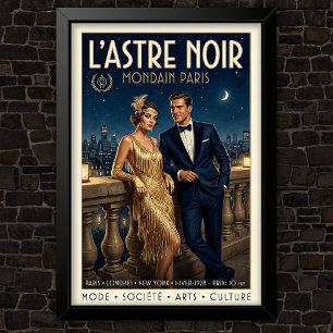 1920-tals Vintage Mode Reklam Poster