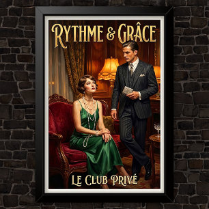 1920-tals Vintage Mode Reklam Poster