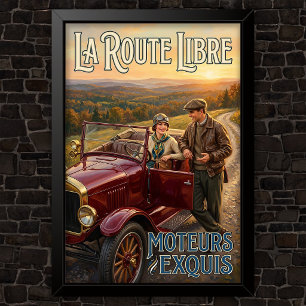 1920-tals Vintage Mode Reklam Poster