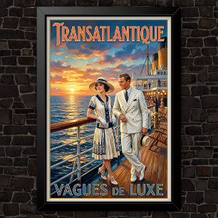 1920-tals Vintage Mode Reklam Poster