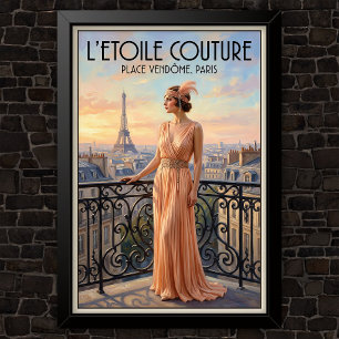 1920-tals Vintage Mode Reklam Poster