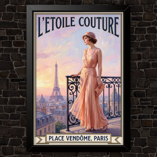 1920-tals Vintage Mode Reklam Poster