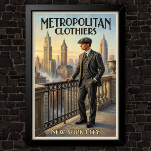 1920-tals Vintage Mode Reklam Poster