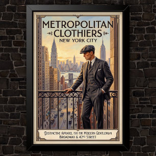 1920-tals Vintage Mode Reklam Poster