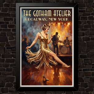 1920-tals Vintage Mode Reklam Poster