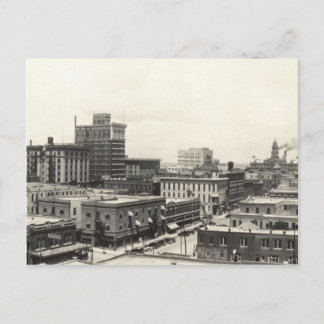 1920 View of Downtown Fort Worth, TX & Domstol Vykort