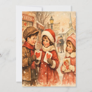 1920 Vintag Valentine-kort Julkort