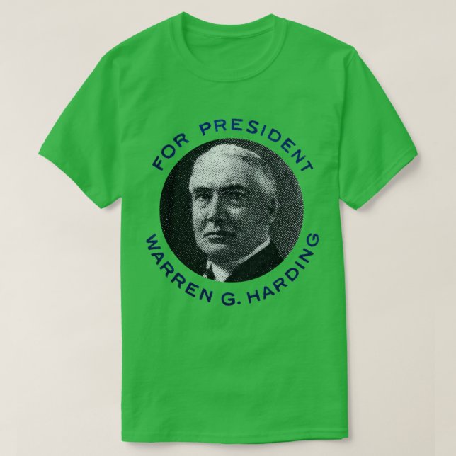 1920 Warren G Harding för president T Shirt (Design framsida)