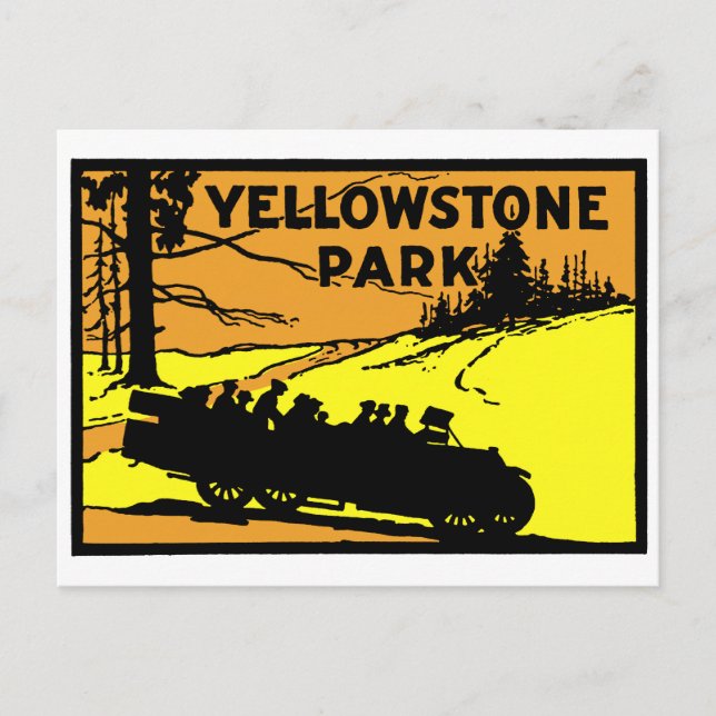 1920 Yellowstone Park Vykort (Framsida)