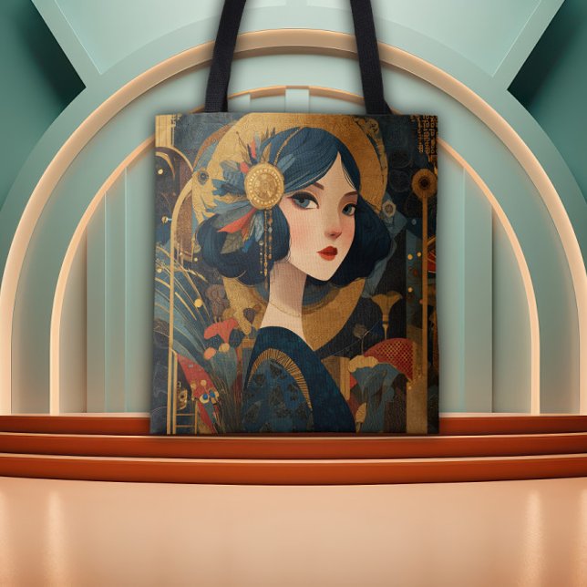 1920's Art Deco Flapper Girl Tygkasse (Skapare uppladdad)