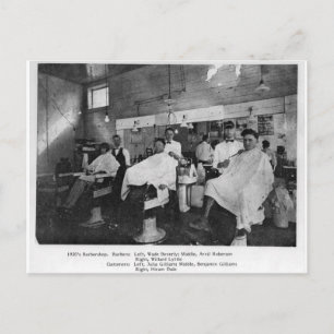 1920's Barbershop—Wise, Virginia Vykort
